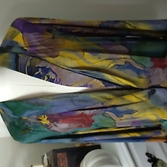 Vintage 1980s made in USA 🇺🇸 Kensington Square multicolored blazer jacket med. - Picture 2 of 4